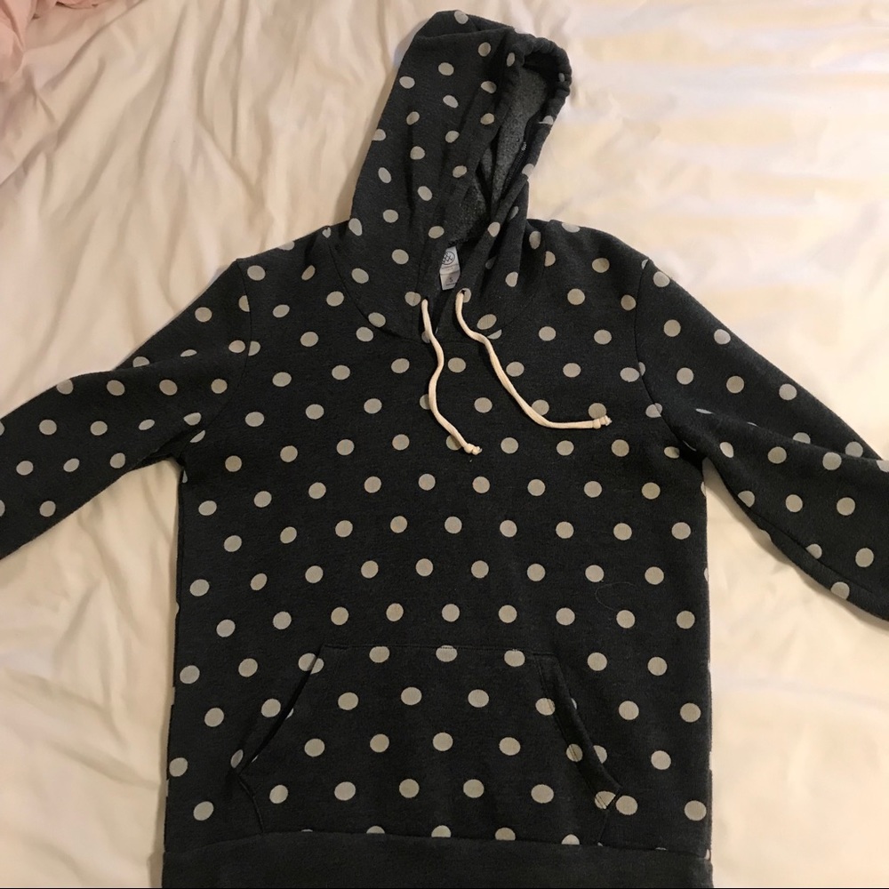 polka dot hoodie